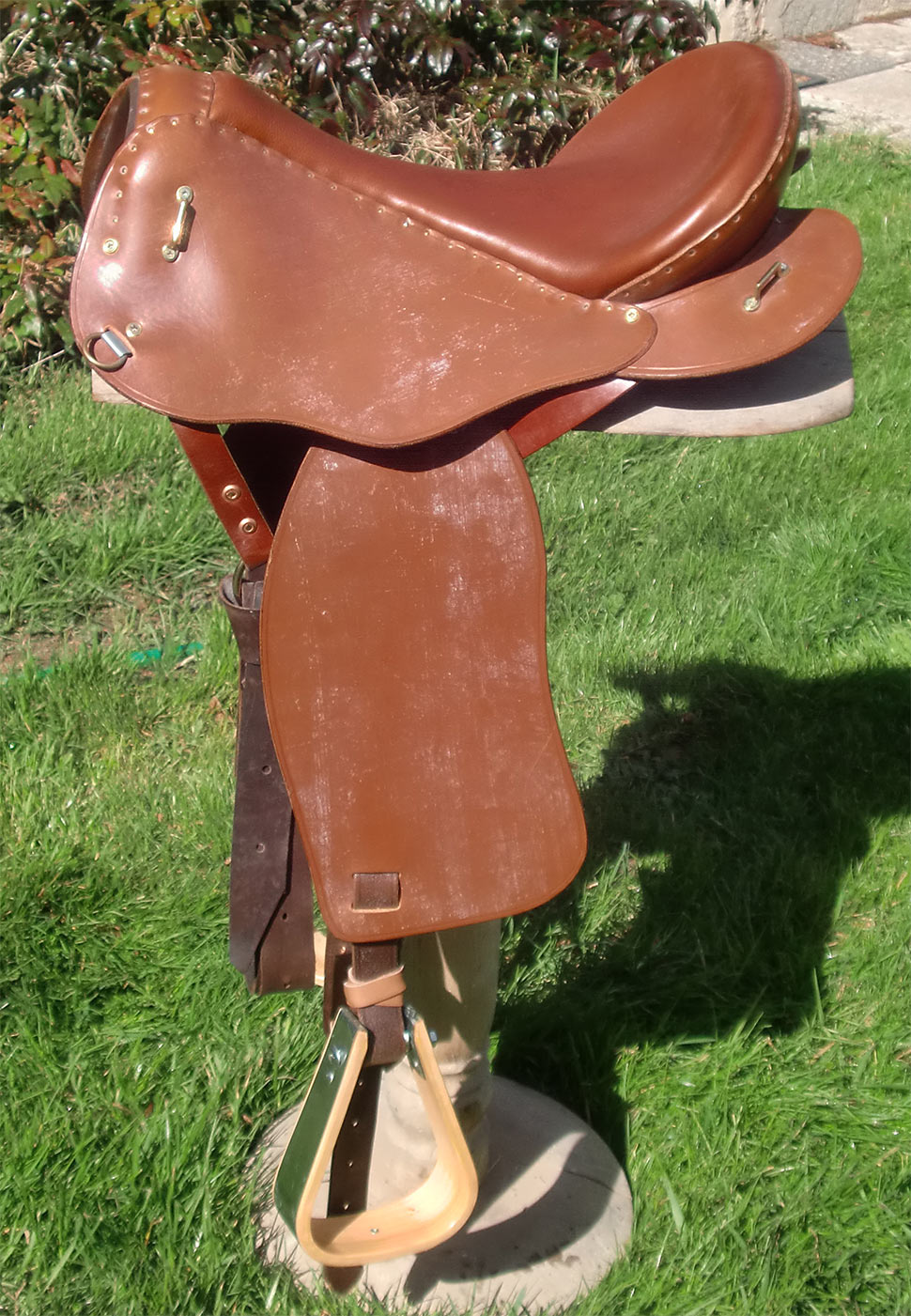 selle equitation hugues petel vagabonde caramel